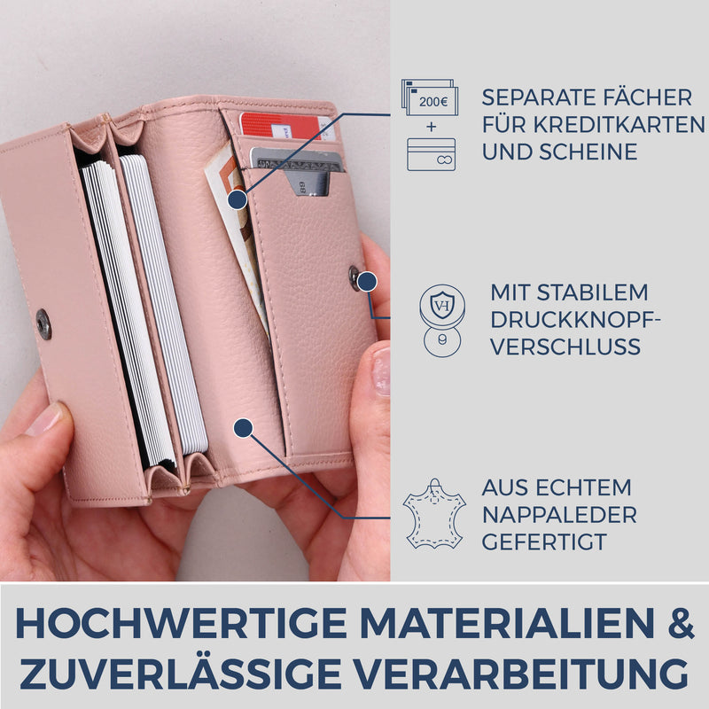 Visitenkartenetui mit RFID-Schutz & 4 Kartenfächer (Genarbt)