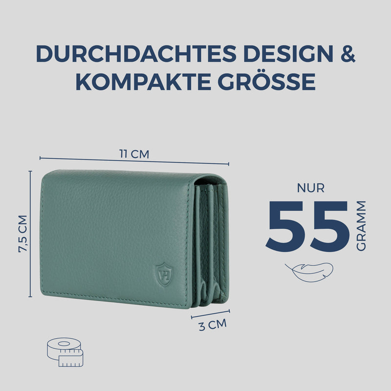 Visitenkartenetui mit RFID-Schutz & 4 Kartenfächer (Genarbt)