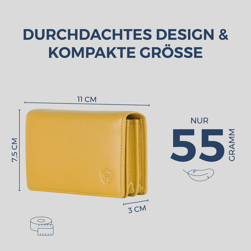 Visitenkartenetui mit RFID-Schutz & 4 Kartenfächer (Genarbt)