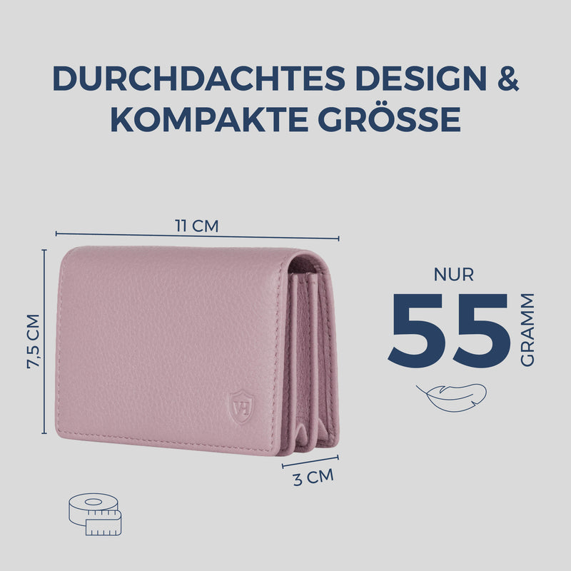 Visitenkartenetui mit RFID-Schutz & 4 Kartenfächer (Genarbt)