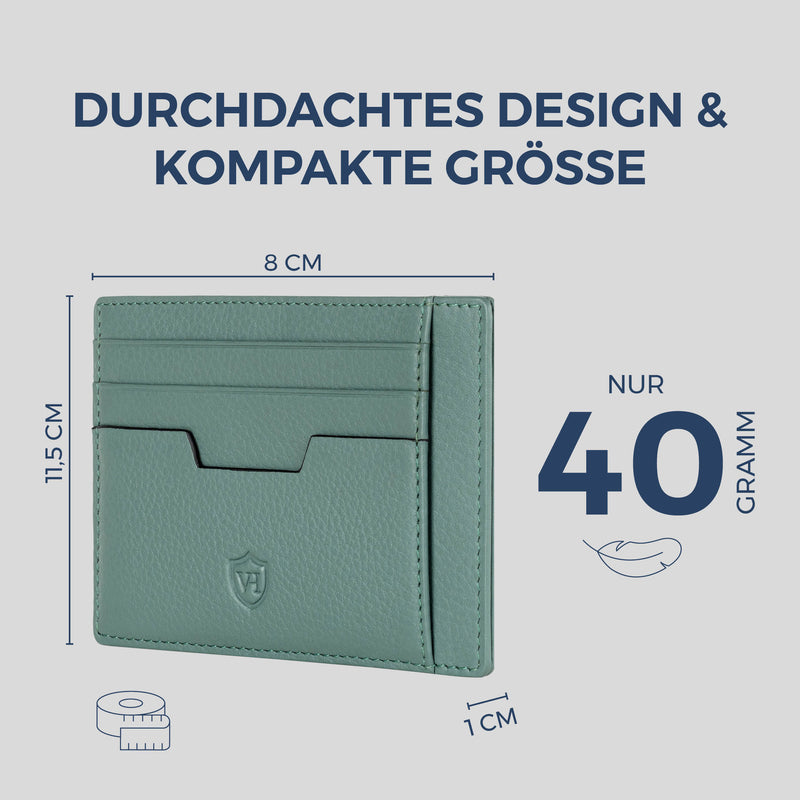 Kartenetui mit RFID-Schutz & 8 Kartenfächer (Genarbt)