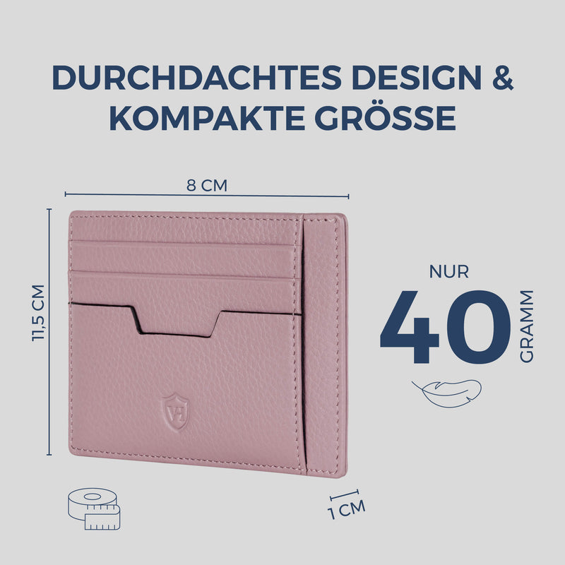 Kartenetui mit RFID-Schutz & 8 Kartenfächer (Genarbt)