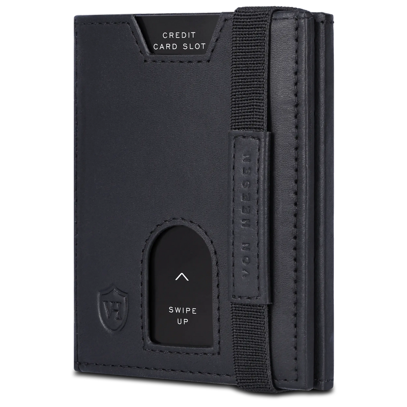 Slim Wallet mit RFID-Schutz & 6 Kartenfächer (Waxy)