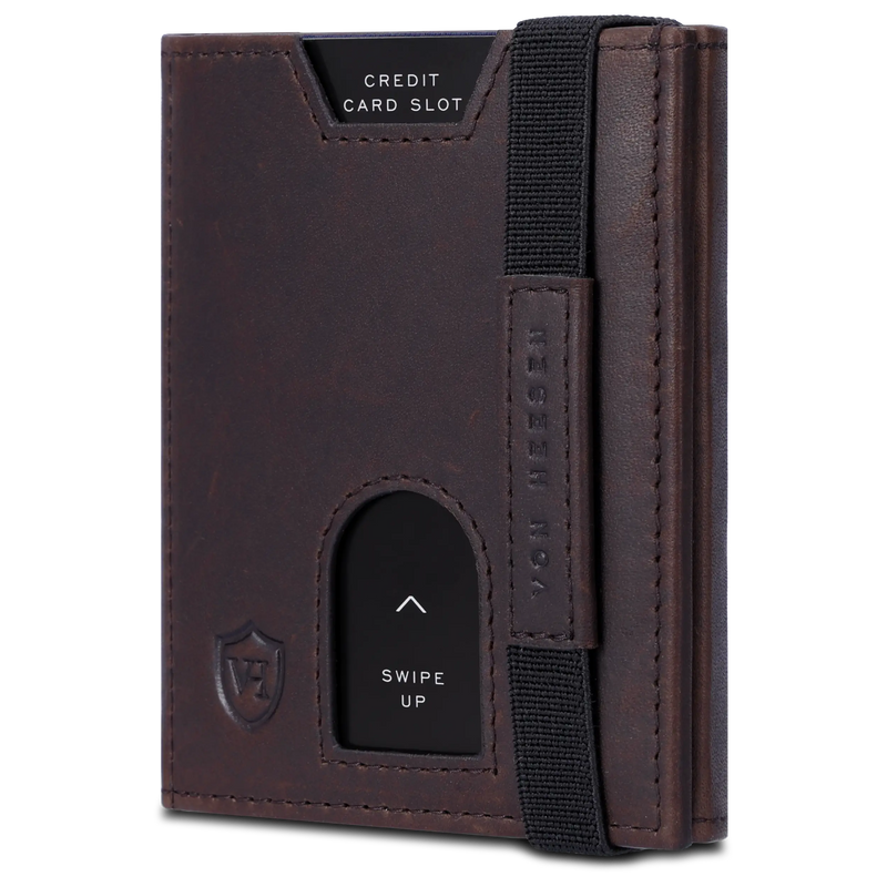 Slim Wallet mit RFID-Schutz & 6 Kartenfächer (Waxy)