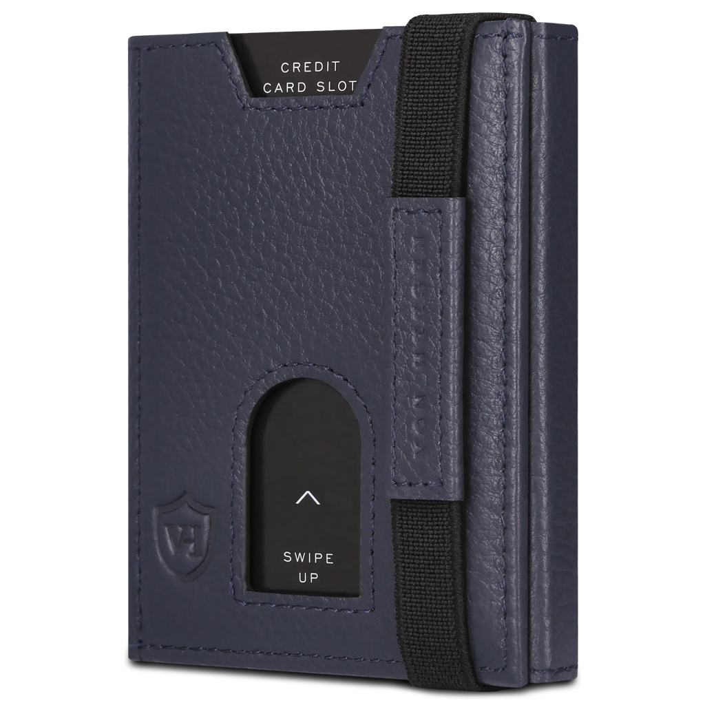 Slim Wallet mit RFID-Schutz, 5 Kartenfächer & Mini-Münzfach (Carbon) - VON HEESEN