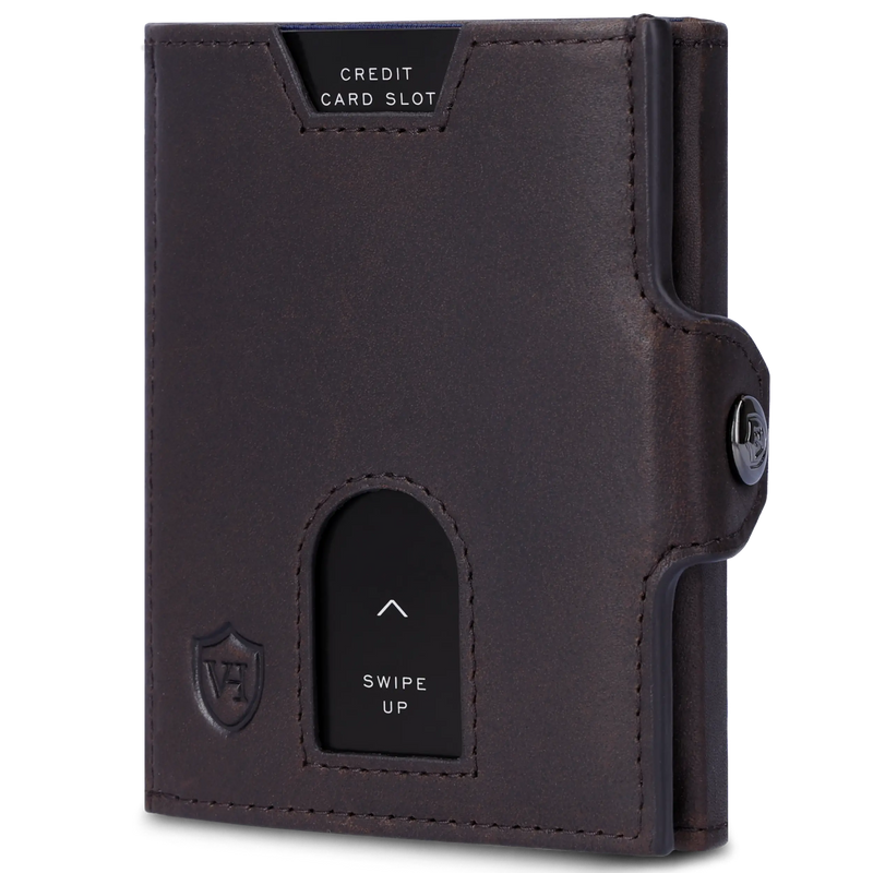 Slim Wallet mit RFID-Schutz, 5 Kartenfächer & Mini-Münzfach (Waxy)