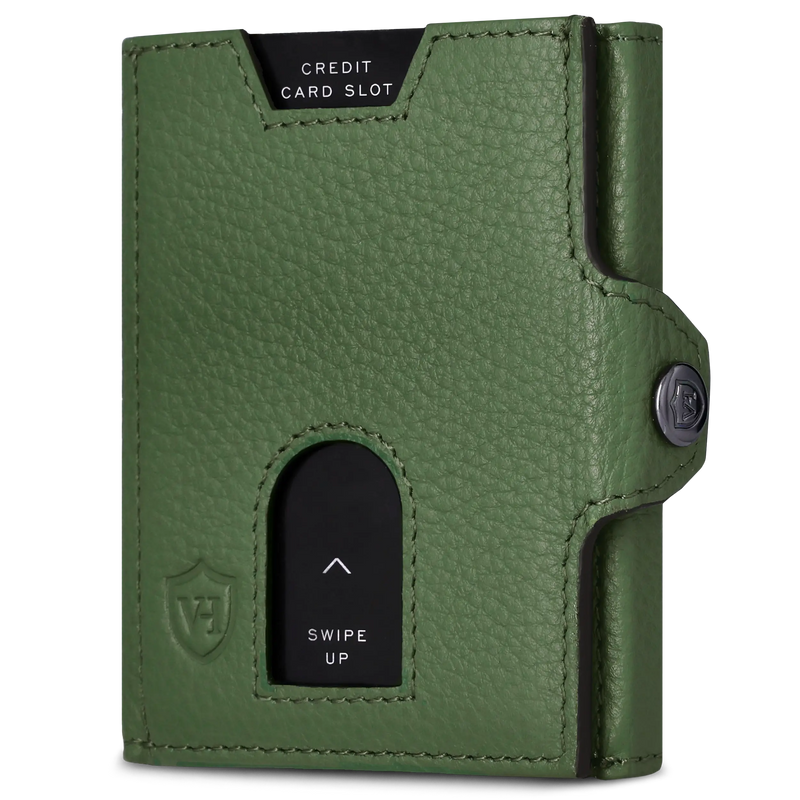 Slim Wallet mit RFID-Schutz, 5 Kartenfächer & XL-Münzfach (Genarbt)