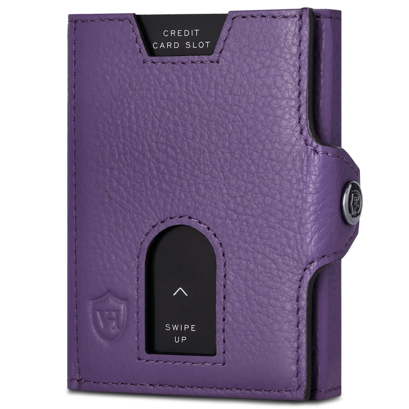 Slim Wallet mit RFID-Schutz, 5 Kartenfächer & XL-Münzfach (Genarbt)