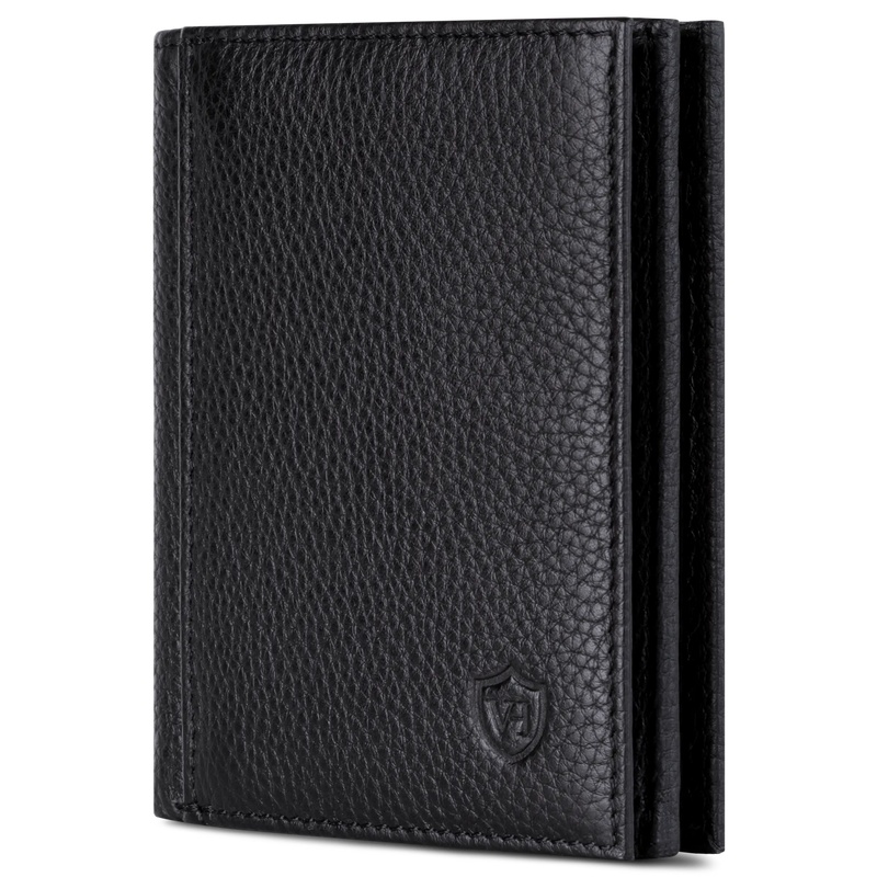 Geldbörse mit RFID-Schutz, 8 Kartenfächer und XXL-Münzfach (Genarbt)