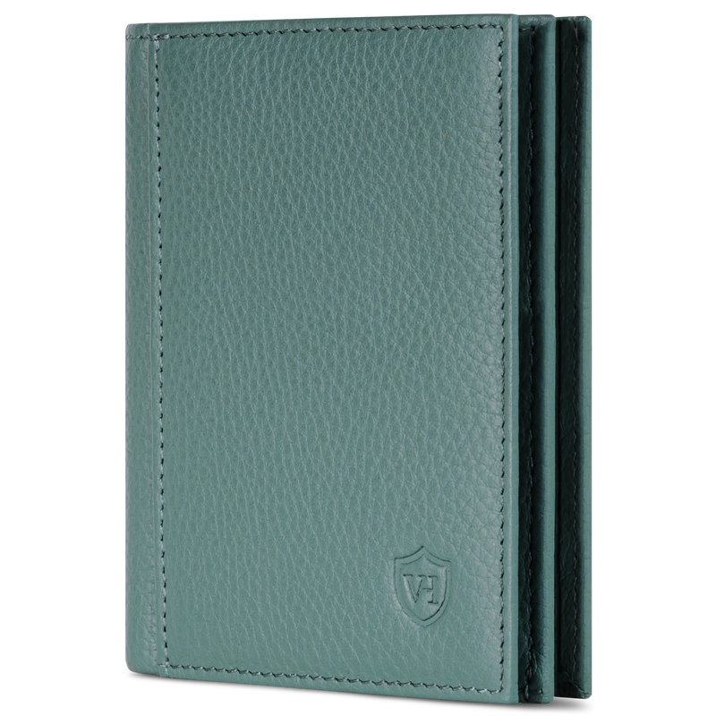 Geldbörse mit RFID-Schutz, 8 Kartenfächer und XXL-Münzfach (Genarbt)