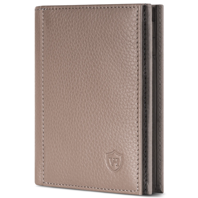 Geldbörse mit RFID-Schutz, 8 Kartenfächer und XXL-Münzfach (Genarbt)