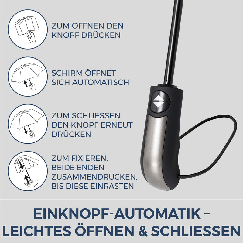 Regenschirm mit Auf-Zu-Automatik