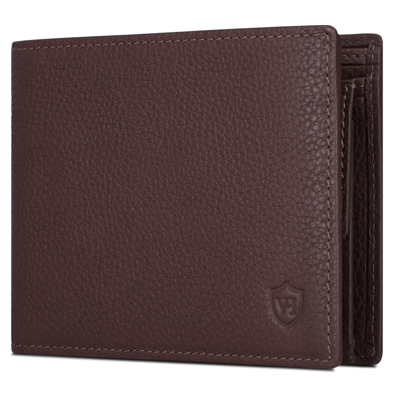 Geldbörse mit RFID-Schutz & 8 Kartenfächer (Genarbt)