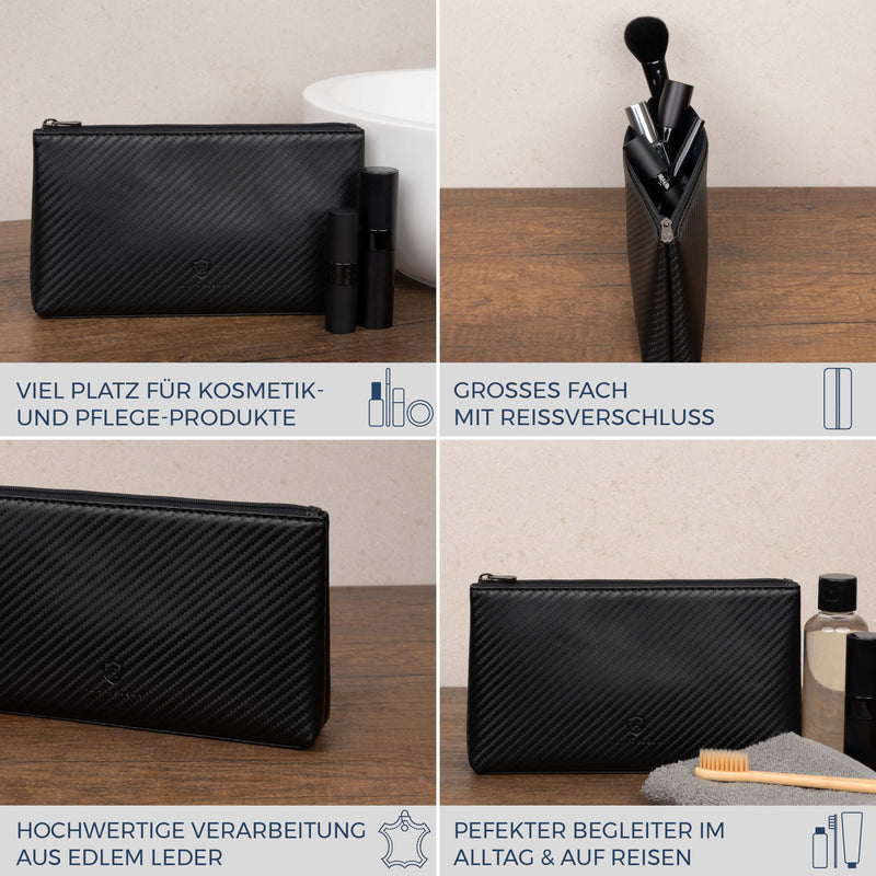 Schminktasche Kosmetiktasche (Carbon)