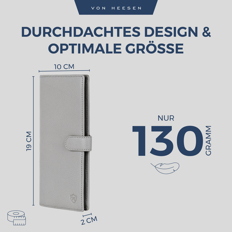 Geldbörse mit RFID-Schutz & 14 Kartenfächer (Genarbt)