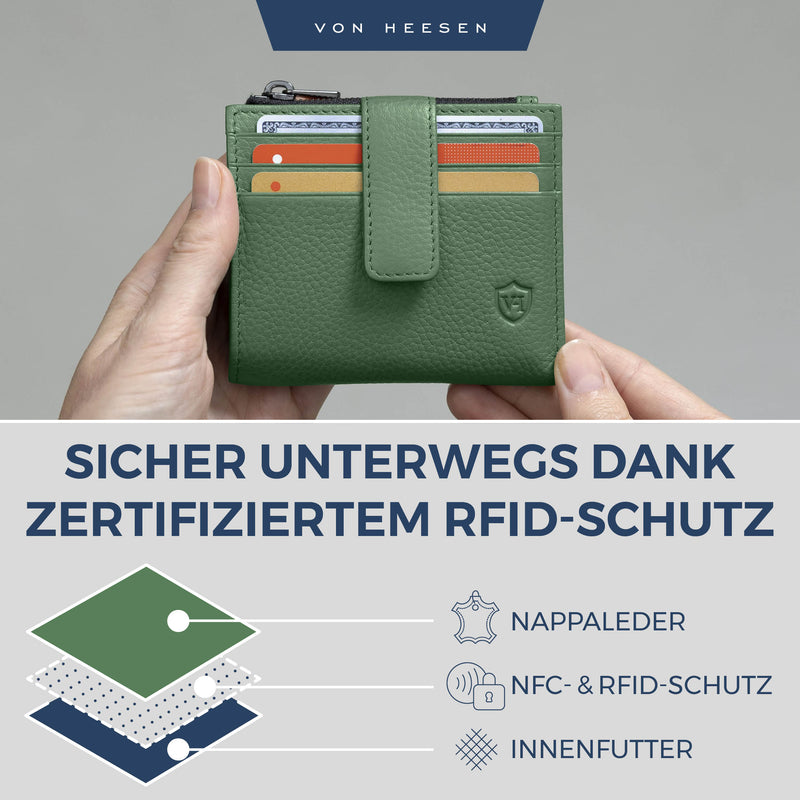 Kartenetui mit RFID-Schutz & 9 Kartenfächer (Genarbt)