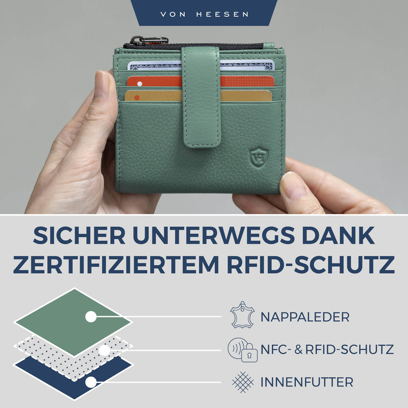 Kartenetui mit RFID-Schutz & 9 Kartenfächer (Genarbt)