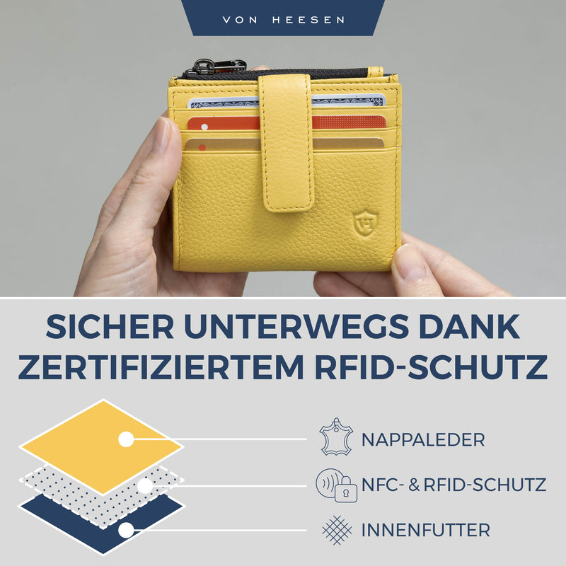Kartenetui mit RFID-Schutz & 9 Kartenfächer (Genarbt)