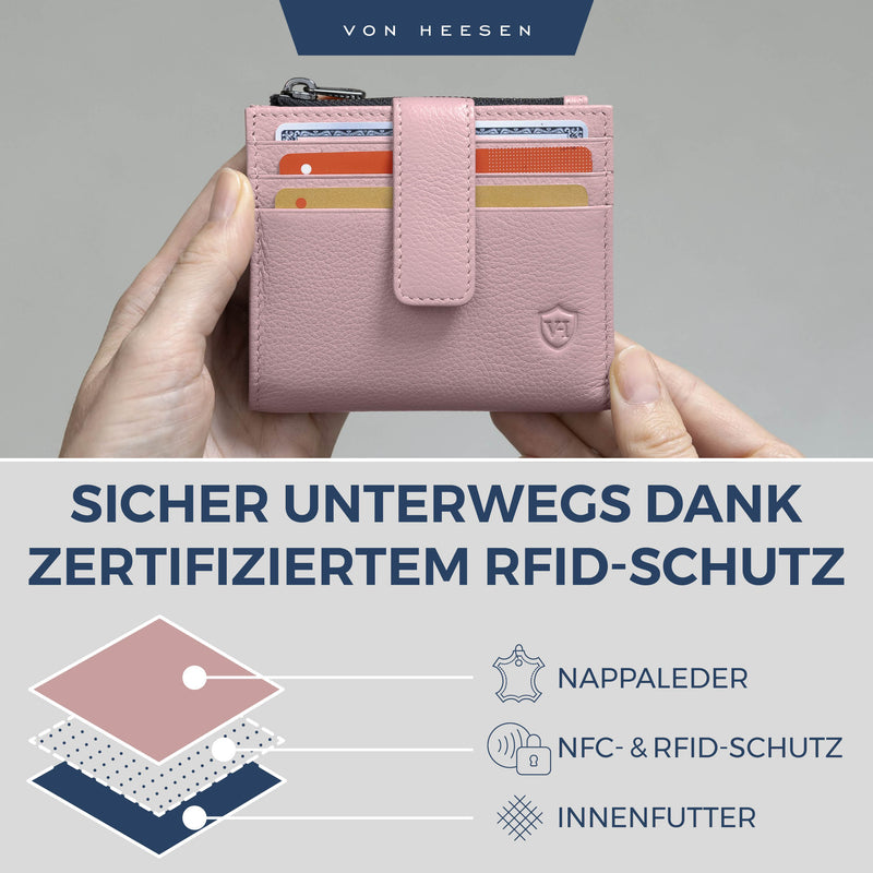 Kartenetui mit RFID-Schutz & 9 Kartenfächer (Genarbt)