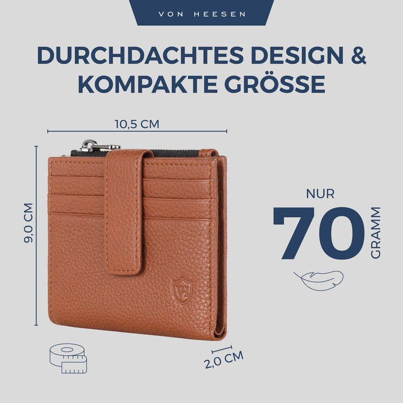 Kartenetui mit RFID-Schutz & 9 Kartenfächer (Genarbt)