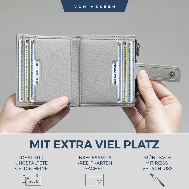 Kartenetui mit RFID-Schutz & 9 Kartenfächer (Genarbt)