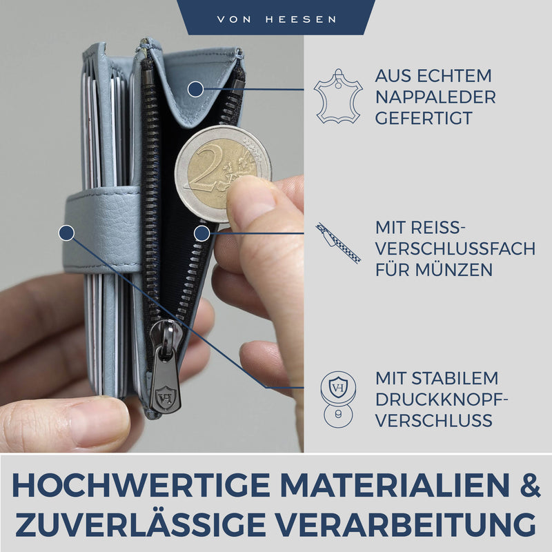 Kartenetui mit RFID-Schutz & 9 Kartenfächer (Genarbt)