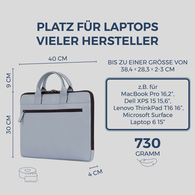 Laptoptasche mit Trolley-Schlaufe (Genarbt)