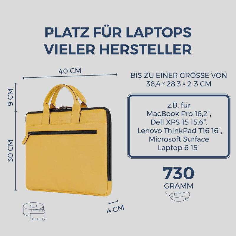 Laptoptasche mit Trolley-Schlaufe (Genarbt)