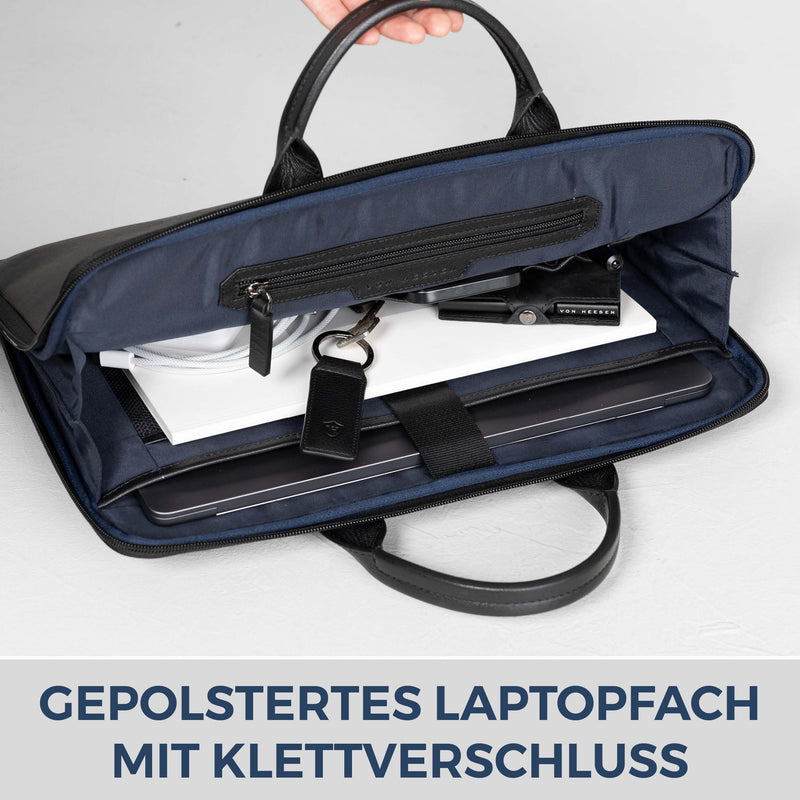 Laptoptasche mit Trolley-Schlaufe (Saffiano)