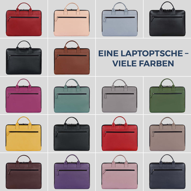 Laptoptasche mit Trolley-Schlaufe (Saffiano)