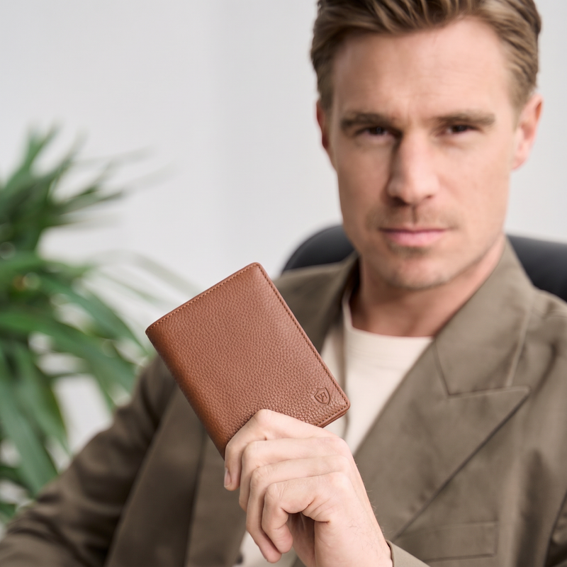 Geldbörse mit RFID-Schutz & 11 Kartenfächer (Genarbt)