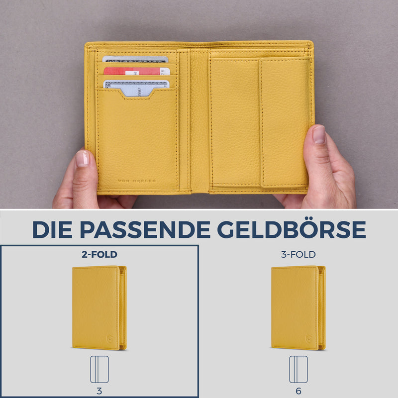 Geldbörse mit RFID-Schutz & 8 Kartenfächer (Genarbt)