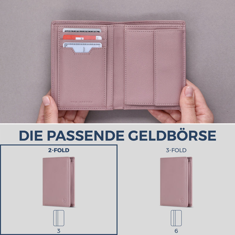 Geldbörse mit RFID-Schutz & 8 Kartenfächer (Genarbt)