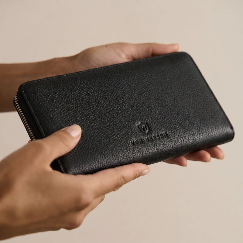 Geldbörse mit RFID-Schutz & 1 Hauptfach (Genarbt)