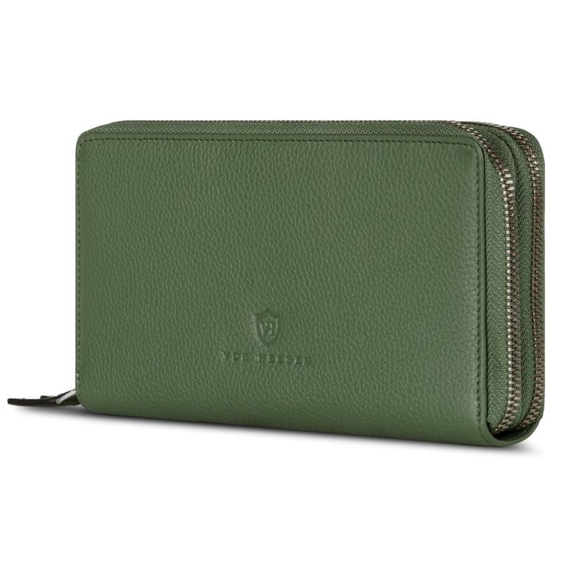 Geldbörse mit RFID-Schutz & 2 Hauptfächer (Genarbt)