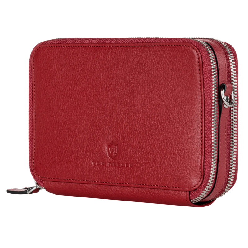 Geldbörse mit RFID-Schutz & 2 Hauptfächer zum Umhängen (Genarbt)