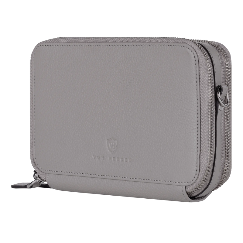 Geldbörse mit RFID-Schutz & 2 Hauptfächer zum Umhängen (Genarbt)