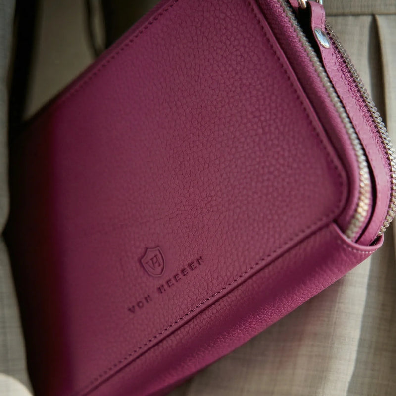 Geldbörse mit RFID-Schutz & 2 Hauptfächer zum Umhängen (Genarbt)