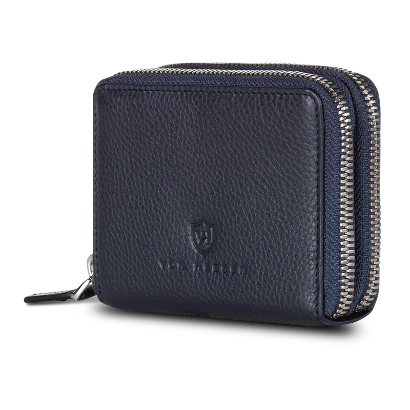 Mini-Geldbörse mit RFID-Schutz und 2 Hauptfächern (Genarbt)