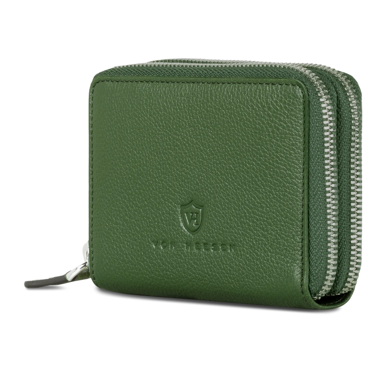 Mini-Geldbörse mit RFID-Schutz und 2 Hauptfächern (Genarbt)