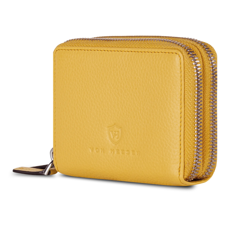 Mini-Geldbörse mit RFID-Schutz und 2 Hauptfächern (Genarbt)