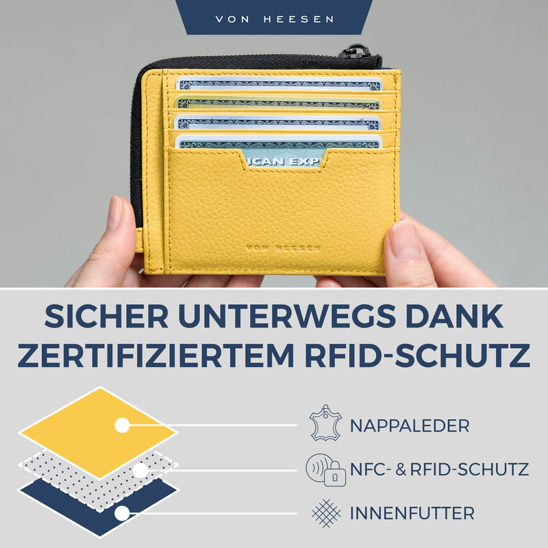 Kartenetui mit RFID-Schutz & 10 Kartenfächer (Genarbt)
