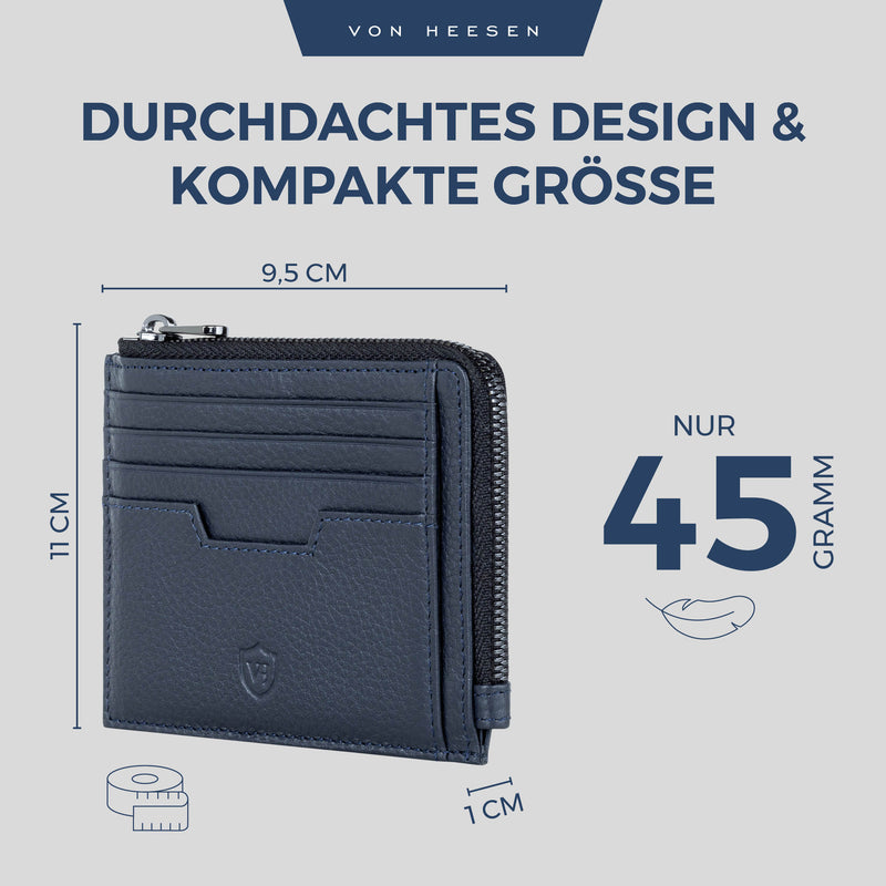 Kartenetui mit RFID-Schutz & 10 Kartenfächer (Genarbt)