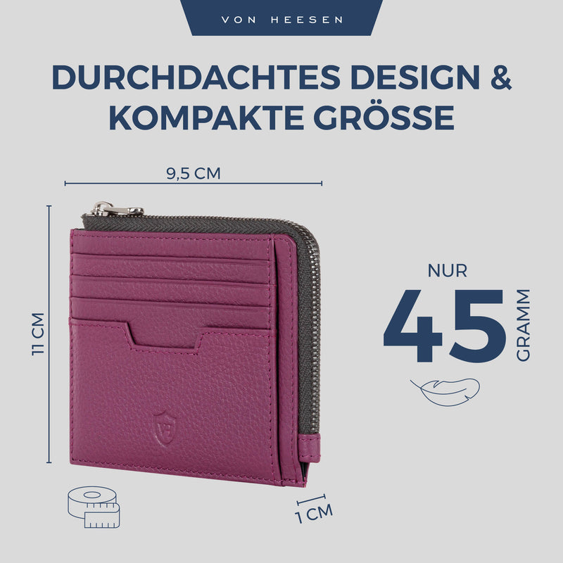 Kartenetui mit RFID-Schutz & 10 Kartenfächer (Genarbt)