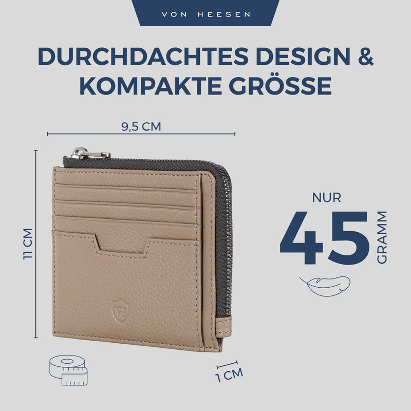 Kartenetui mit RFID-Schutz & 10 Kartenfächer (Genarbt)
