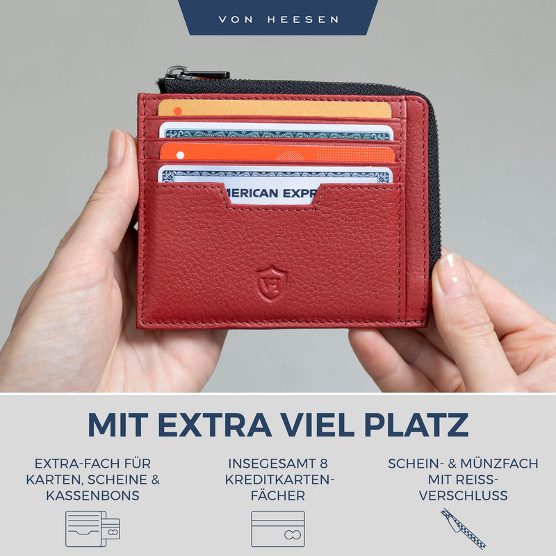 Kartenetui mit RFID-Schutz & 10 Kartenfächer (Genarbt)