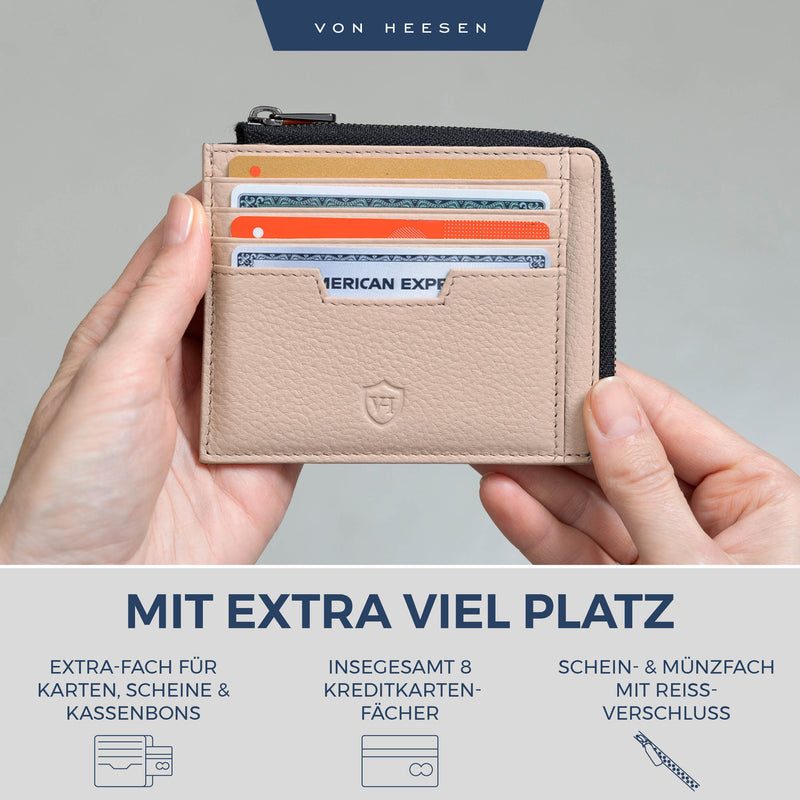 Kartenetui mit RFID-Schutz & 10 Kartenfächer (Genarbt)