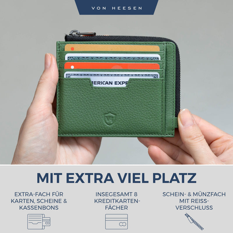 Kartenetui mit RFID-Schutz & 10 Kartenfächer (Genarbt)