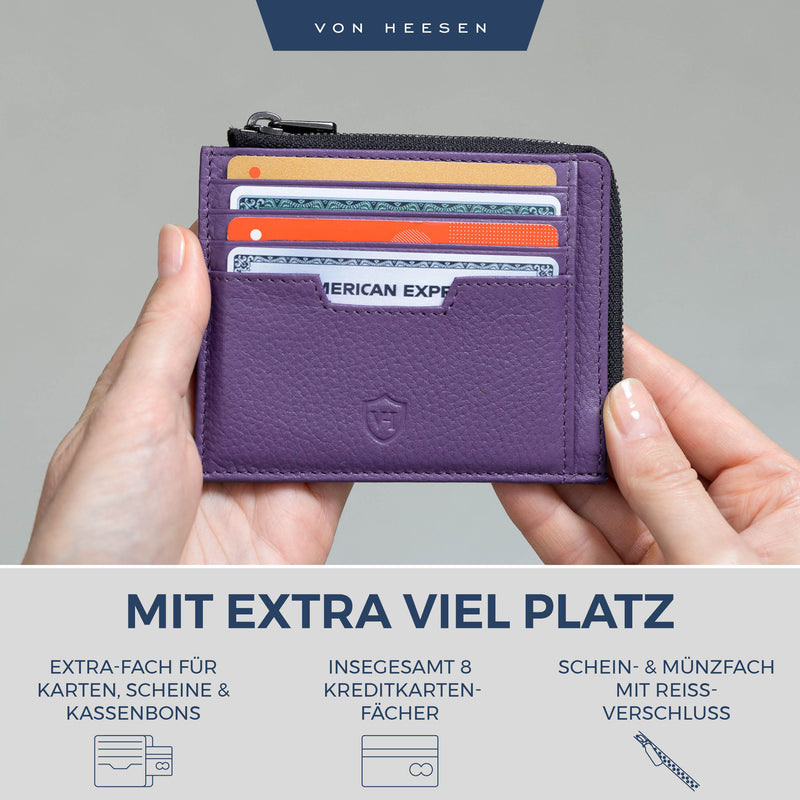 Kartenetui mit RFID-Schutz & 10 Kartenfächer (Genarbt)
