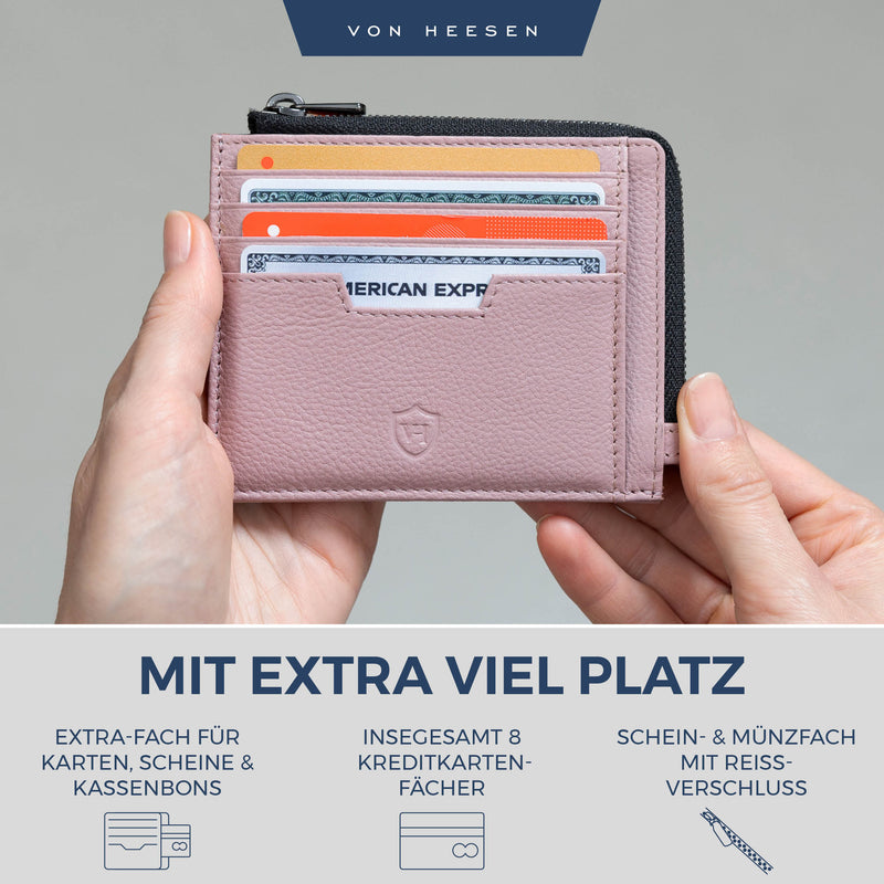 Kartenetui mit RFID-Schutz & 10 Kartenfächer (Genarbt)